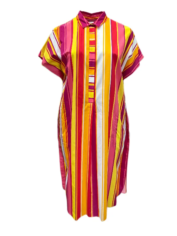 Marina Rinaldi Women's Multicolored Decidere Striped Cotton Dress NWT Color block unclassified dresses