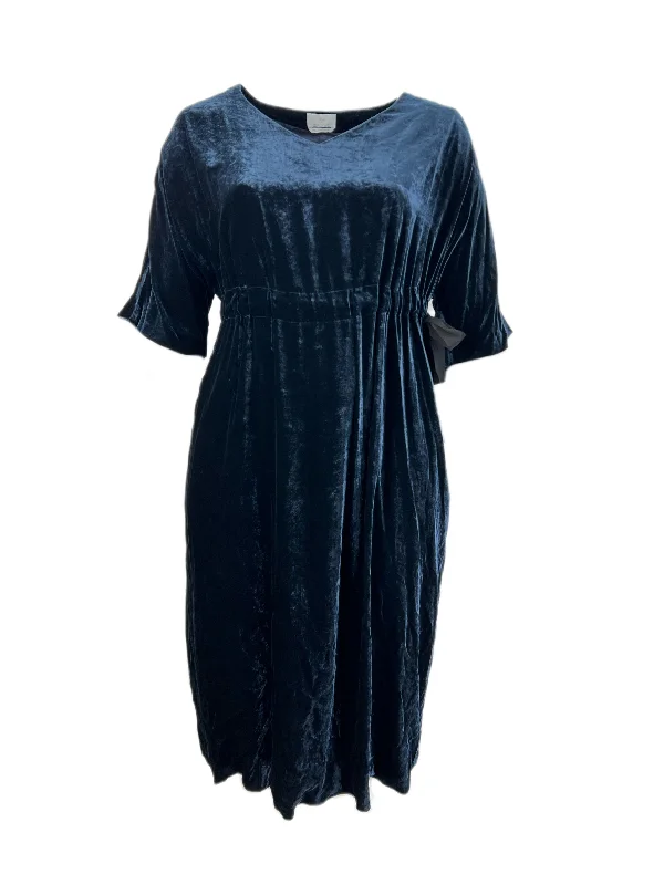 Marina Rinaldi Women's Navy Dorotea Velour Dress NWT Street style unclassified dresses