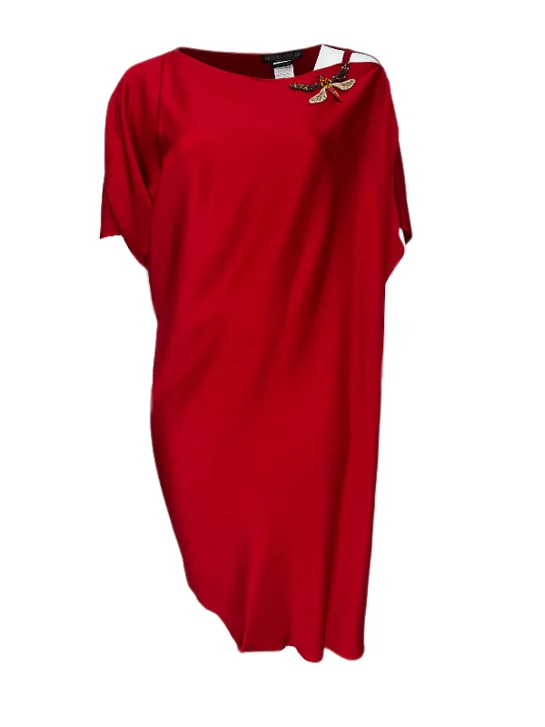 Marina Rinaldi Women's Red Danzante Butterfly Sleeve Dress NWT Fall unclassified dresses