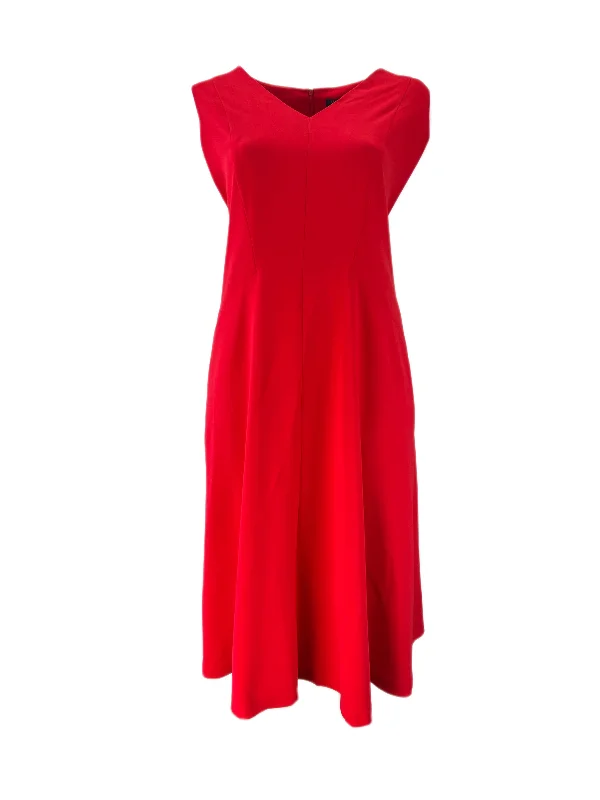 Marina Rinaldi Women's Red Dondolo Sleeveless A Line Dress NWT Elegant evening unclassified dresses