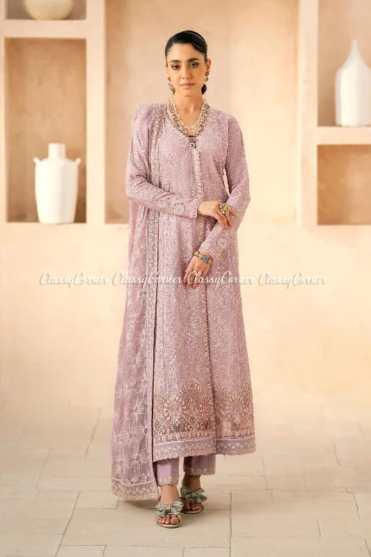 Mauve Lawn Embroidered Suit Sequin unclassified dresses