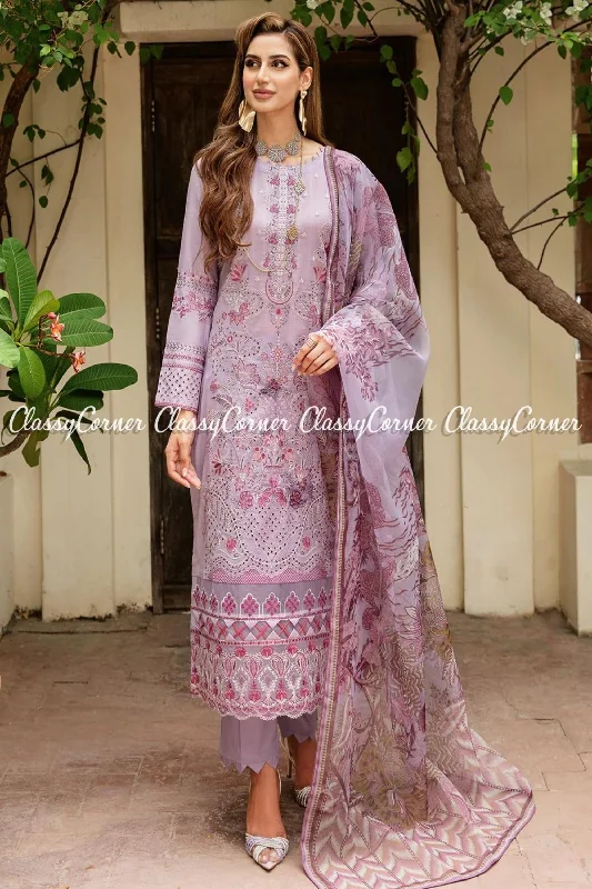 Mauve Lawn Pakistani Salwar Kameez Luxury unclassified dresses