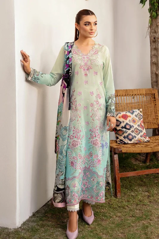 Mint Green 3pc Pakistani Lawn Suit Affordable unclassified dresses