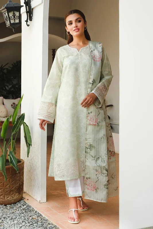 Mint Green Formal Wear Lawn Suit Ruffled unclassified dresses