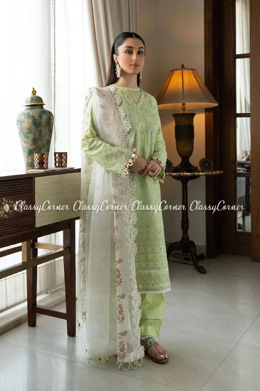 Mint Green Lawn Formal Wear Suit Dark color unclassified dresses