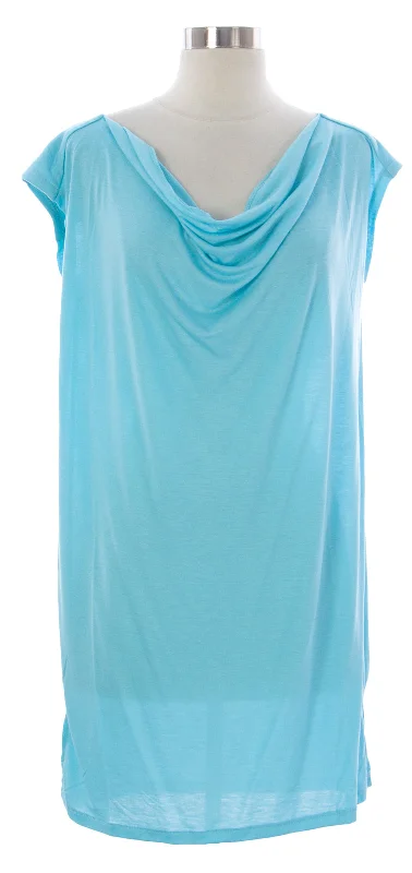 NAILA Women's Blue Cowl Neck Halaya Dress Dre2BLU $110 NEW Luxury unclassified dresses