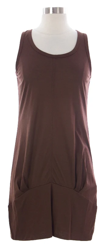 NAILA Women's Brown Sleeveless Kochi Dress Dre1BRW $110 NEW Embroidered unclassified dresses