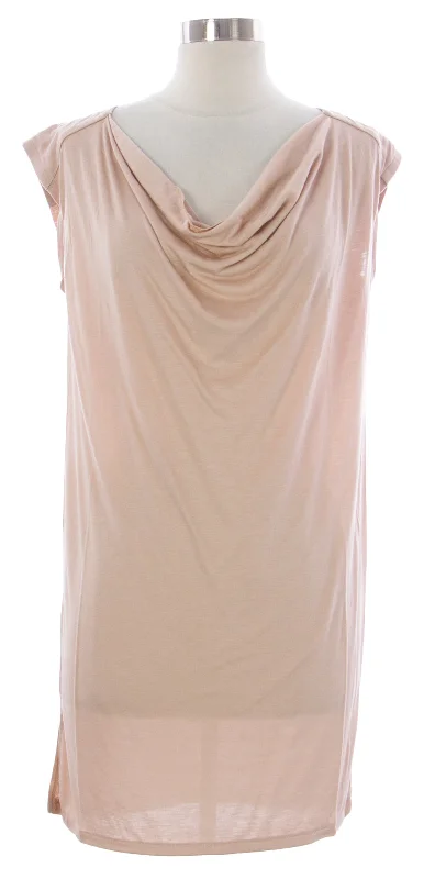 NAILA Women's Light Brown Cowl Neck Halaya Dress Dre2LBR $110 NEW Preppy unclassified dresses