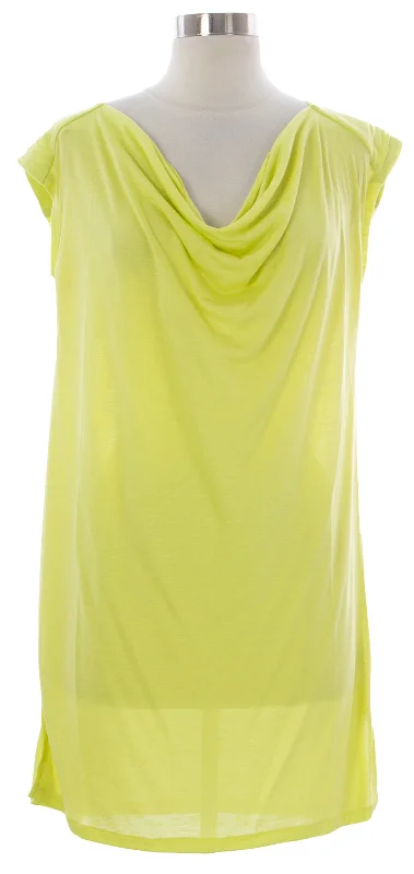 NAILA Women's Yellow Cowl Neck Halaya Dress Dre2YLW $110 NEW Comfortable unclassified dresses