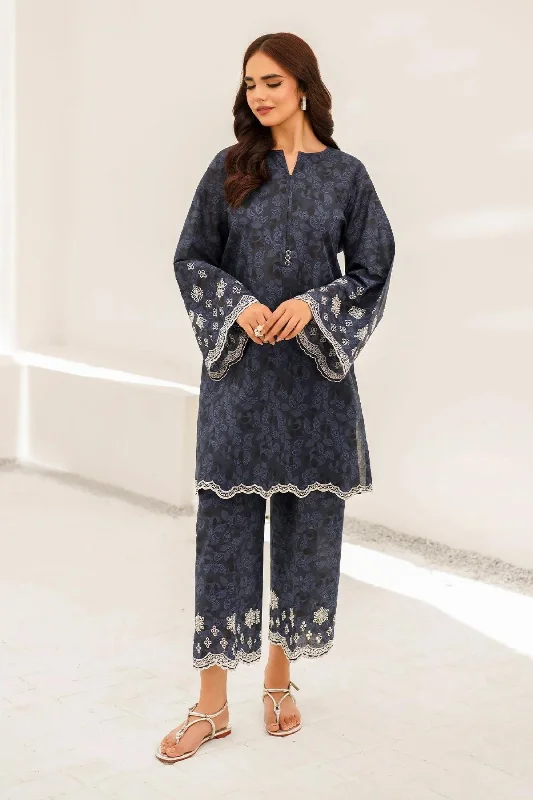 Navy Blue Lawn 2PC Suit Tulle unclassified dresses