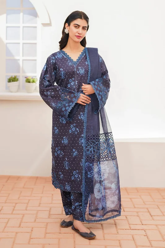 Navy Blue Lawn Readymade Suit Stylish unclassified dresses