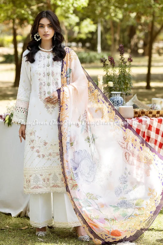 Off White Lawn Salwar Kameez Designer unclassified dresses