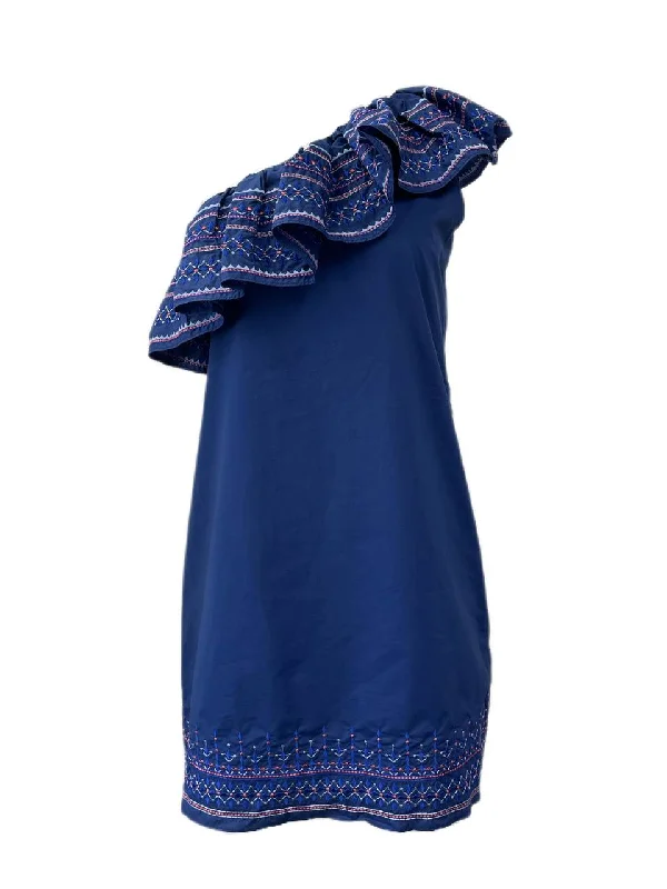 PARKER Women's Lazuli Embroidered One Shoulder Dress Size XS NWT Smocked unclassified dresses