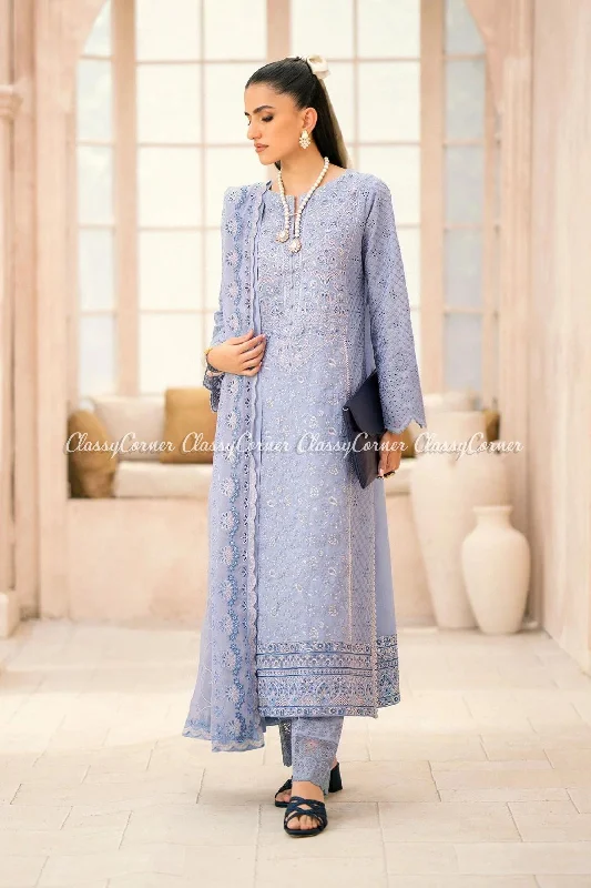 Pastel Blue Formal Lawn Suit Long unclassified dresses