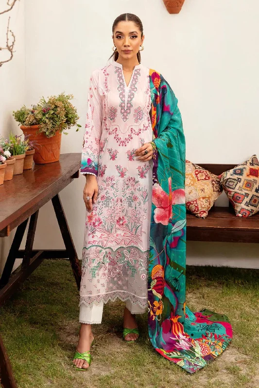 Pink Multi 3pc Lawn Salwar Kameez A-line unclassified dresses