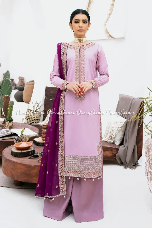 Purple Golden Lawn Embroidered Salwar Kameez Travel unclassified dresses