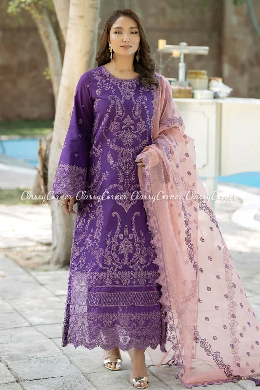 Purple Lawn Formal Wear Suit Metallic unclassified dresses