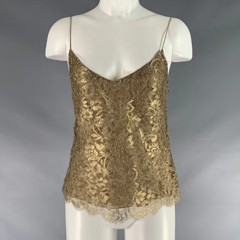 RALPH LAUREN Size 4 Gold Viscose Blend Camisole Dress Top Winter unclassified dresses