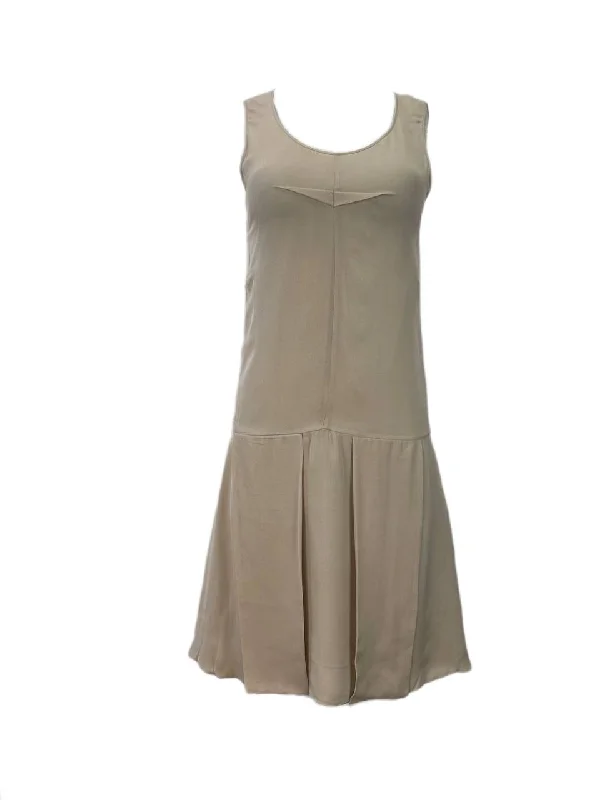 RICHARD CHAI Women's Beige Drop Waist Dress #9S11 NWT Earthy tone unclassified dresses