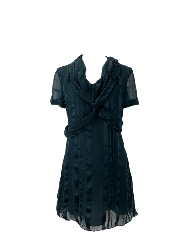 RICHARD CHAI Women's Green Shawl Collar Dress #4F11 NWT Chiffon unclassified dresses