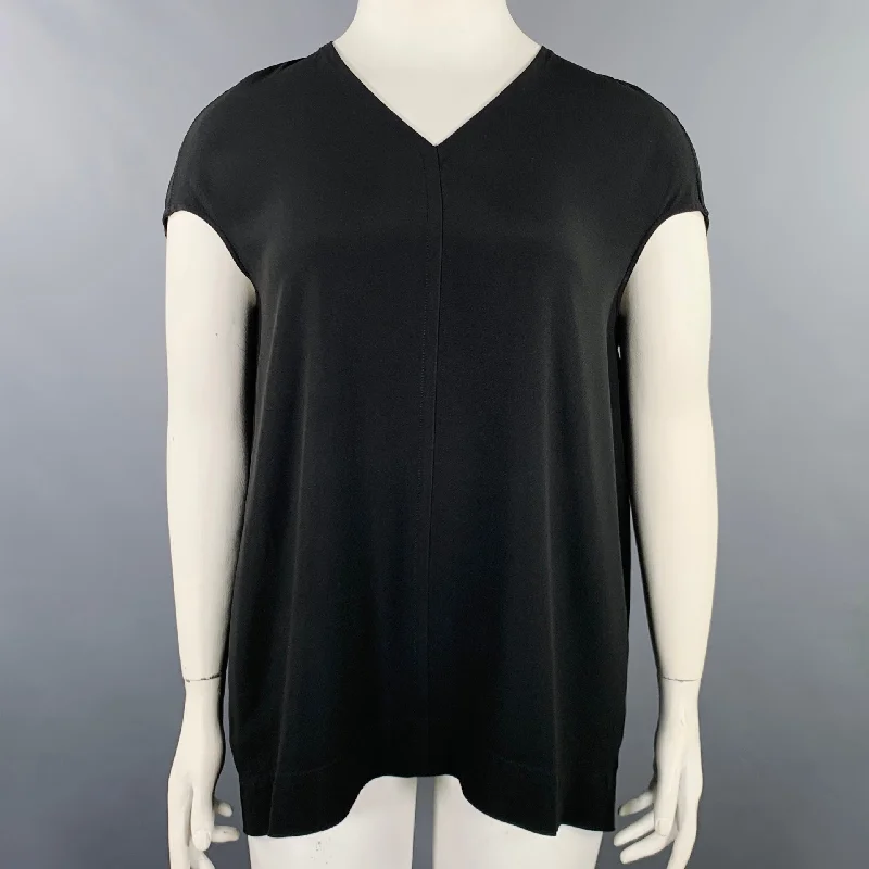 RICK OWENS FW14 Size L -Moody- Black Sleeveless Casual Top Pastel unclassified dresses