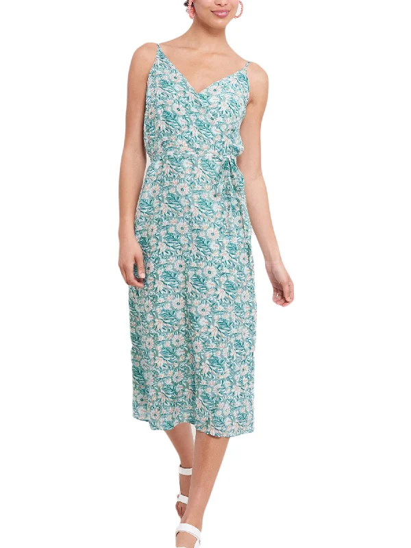 ROBERTA ROLLER RABBIT Women's Aqua Tishka Hetti Wrap Dress $168 NEW Polka dot unclassified dresses