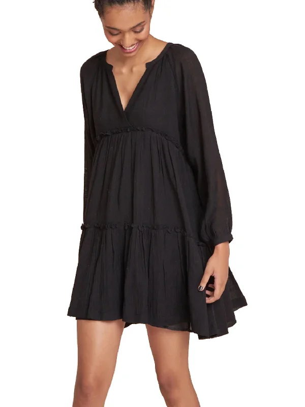 ROBERTA ROLLER RABBIT Women's Black Lalana Dress $185 NEW Chiffon unclassified dresses