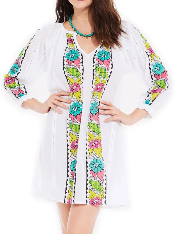 ROBERTA ROLLER RABBIT Women's Neon Choco Boarder Anka Beach Dress $135 NEW Holiday unclassified dresses