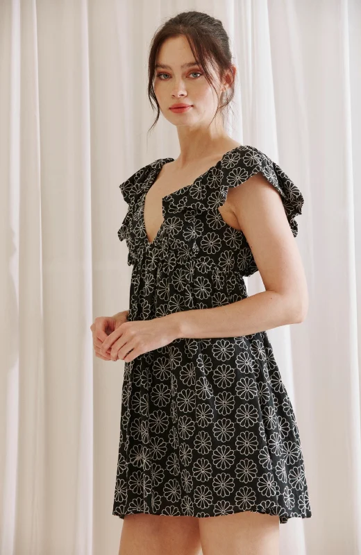 Ruffled Romper Monochrome unclassified dresses