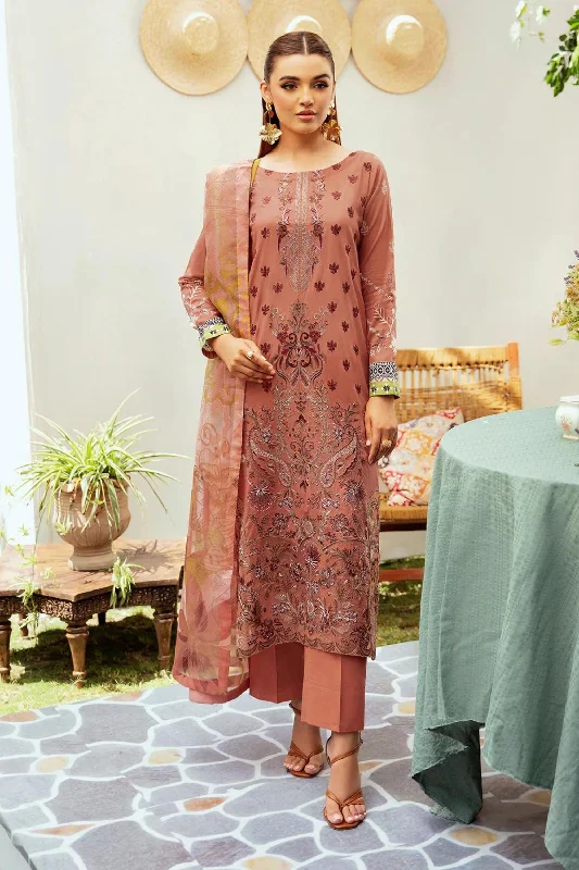 Rust Pakistani Lawn Suit Cotton unclassified dresses