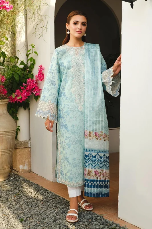 Sky Blue Pakistani Lawn Suit Boho unclassified dresses