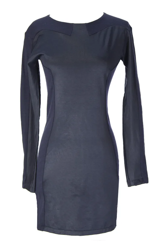 SURFACE TO AIR Women's Navy Melange Noa Dress $310 NEW Tiered unclassified dresses