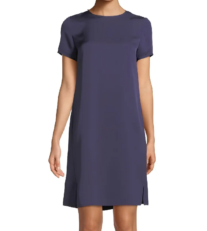 THEORY Women's Purple Plum Silk Shift Modern Tee Dress #I0502605 Small NWT Lightweight unclassified dresses