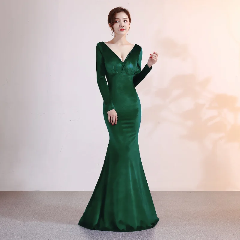 Velvet Evening Dress Mermaid Dress Pastel unclassified dresses