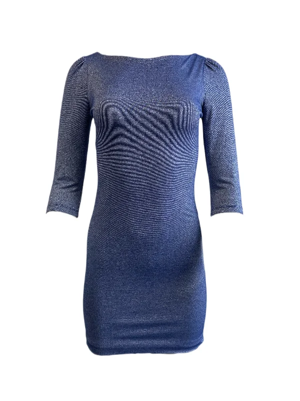 VON VONNI Women's Tropic Cobalt London Elbow Sleeve Dress $170 NEW Ruffled unclassified dresses