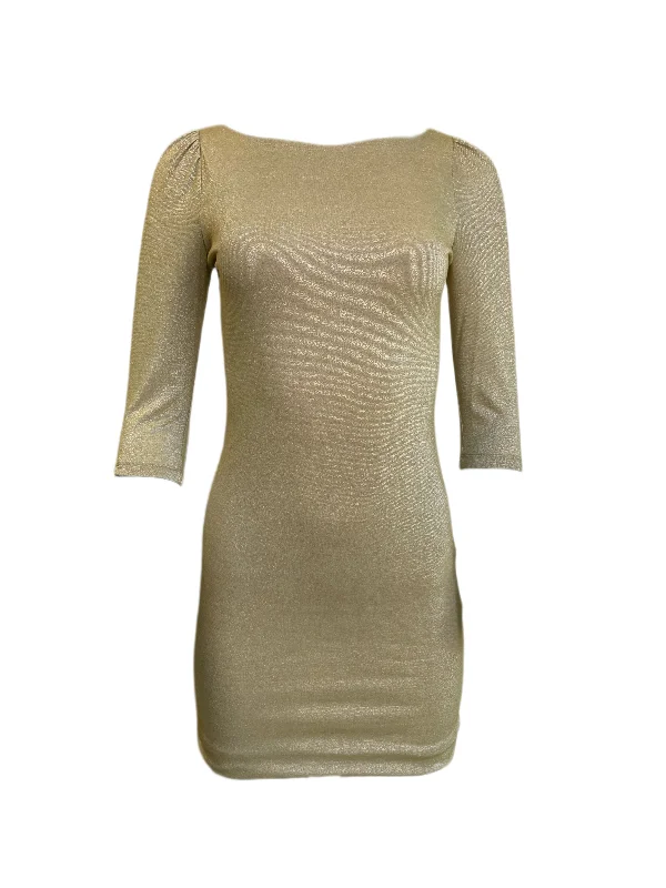 VON VONNI Women's Tropic Gold London Elbow Sleeve Dress $170 NEW Elegant unclassified dresses