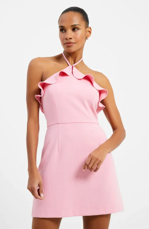 French Connection - Whisper Ruffle Halter Neck Dress Unique unclassified dresses