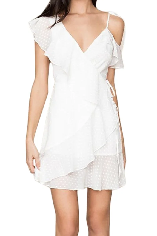 YUMI KIM Women's Swiss Doy White Sheer Bliss Dress #DR18166/218 XS NWT Soft fabric unclassified dresses