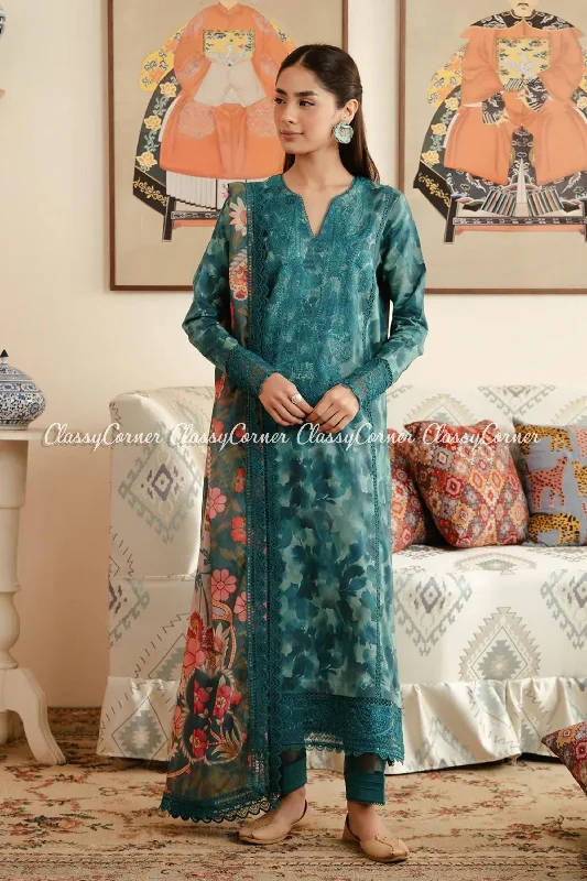 Zinc Lawn 3pc Salwar Kameez Printed unclassified dresses