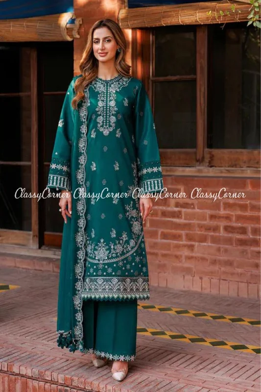 Zinc Lawn Embroidered 3PC Suit Cotton unclassified dresses