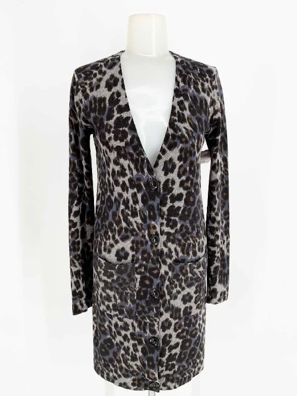 Diane Von Furs Women's Gray Print Button Down Animal Print Size S/m Dress Shein floral dresses