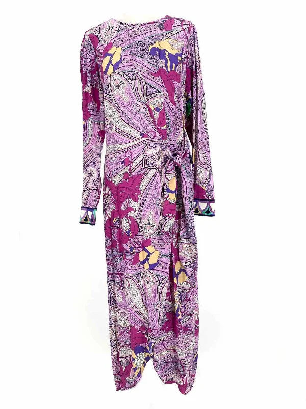 Kobi Halperin Faye Women's Purple Long Sleeve Floral Size S Dress Birthday floral dresses