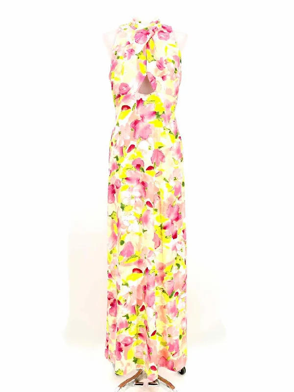 RACHEL rachel roy Women's Multi-Color Cut-Out Floral Size S Dress Retro floral dresses