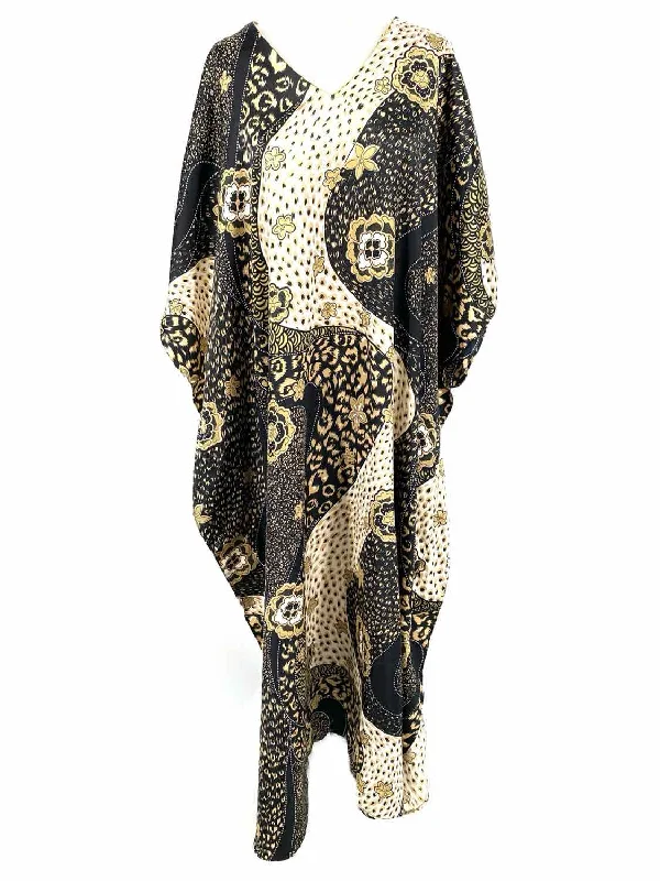 Sante Women's Gold Animal Print Caftan Size XL Dress ASOS floral dresses