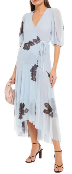 Tiered Floral Wrap Dress Women's floral dresses