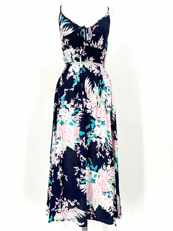 Yumi Kim Lovers Rock Women's Navy Spaghetti Strap Floral Size XS Dress Summer floral dresses