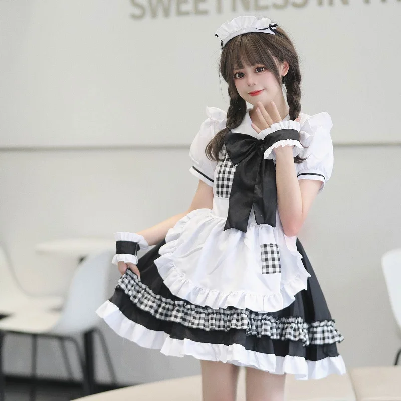 Sweet Lolita Costumes Short Sleeve Polyester Jumper Skirts Mini Skirt Outfit