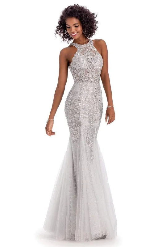 Clarisse 8094 - Beaded Lace Trumpet Dress Lace Gown Style