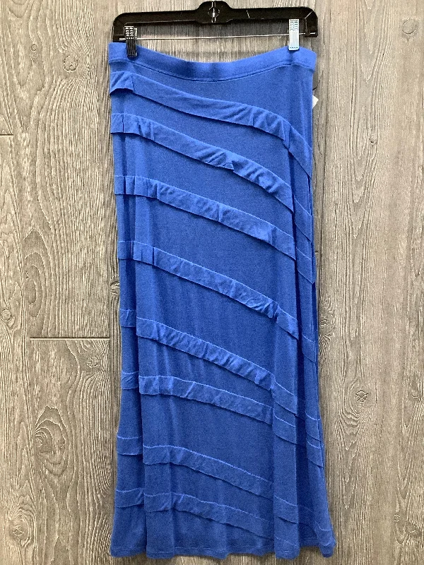 Skirt Maxi By Inc In Blue, Size: 10petite Button-front Maxi Skirt