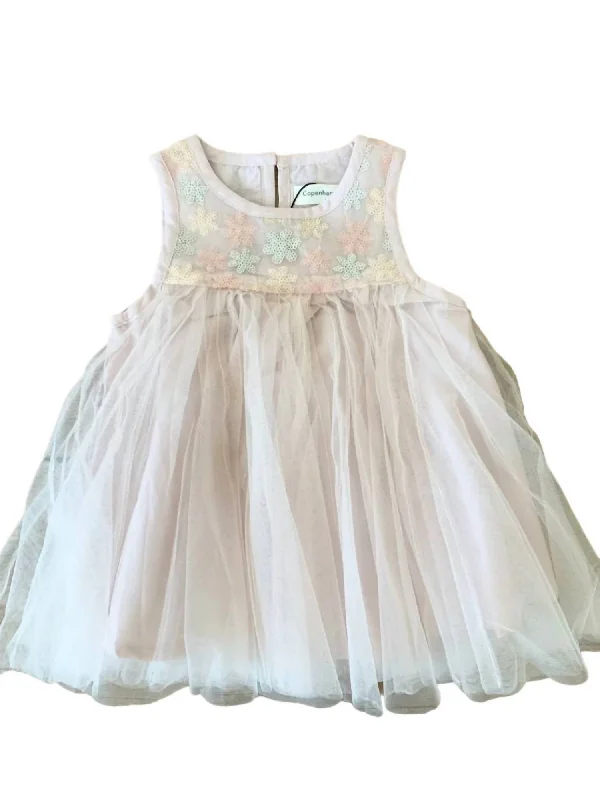 Girls' Daisy Sequin Tulle Dress In Blush Sequin Dress Outfit